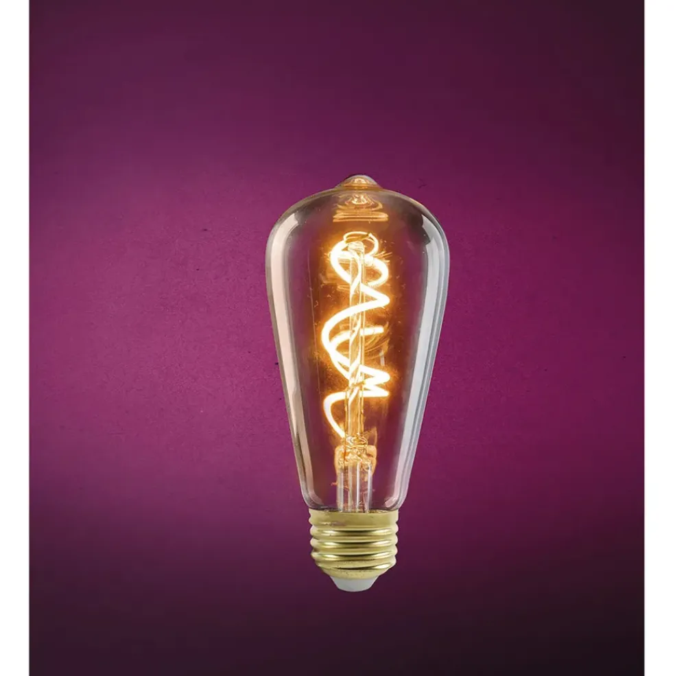 Ampoule spirale poire ambree