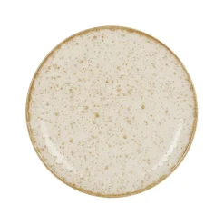 Assiette à dessert beige d20.5cm en faience - lisere