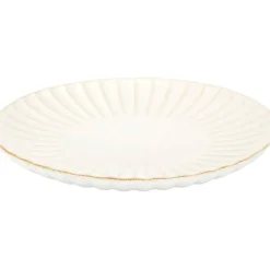 Assiette à dessert en céramique beige d21cm - Vlora
