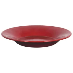 Assiette à pâtes en faïence rouge d27cm - constance