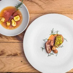 Assiette calotte en grès crème d19cm - vesuvio
