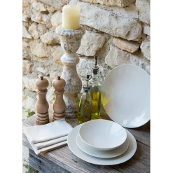 Assiette calotte en grès crème d19cm - vesuvio