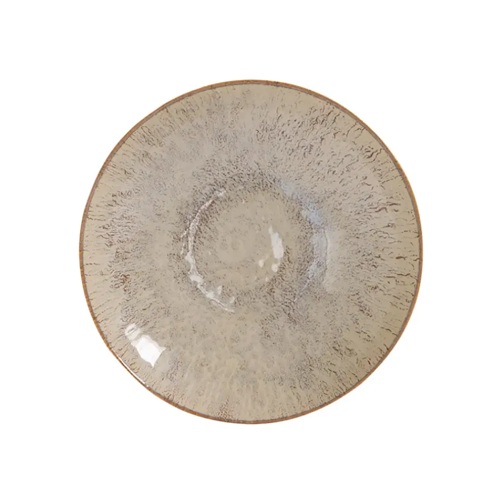 Assiette calotte akaris brun d22cm en gres