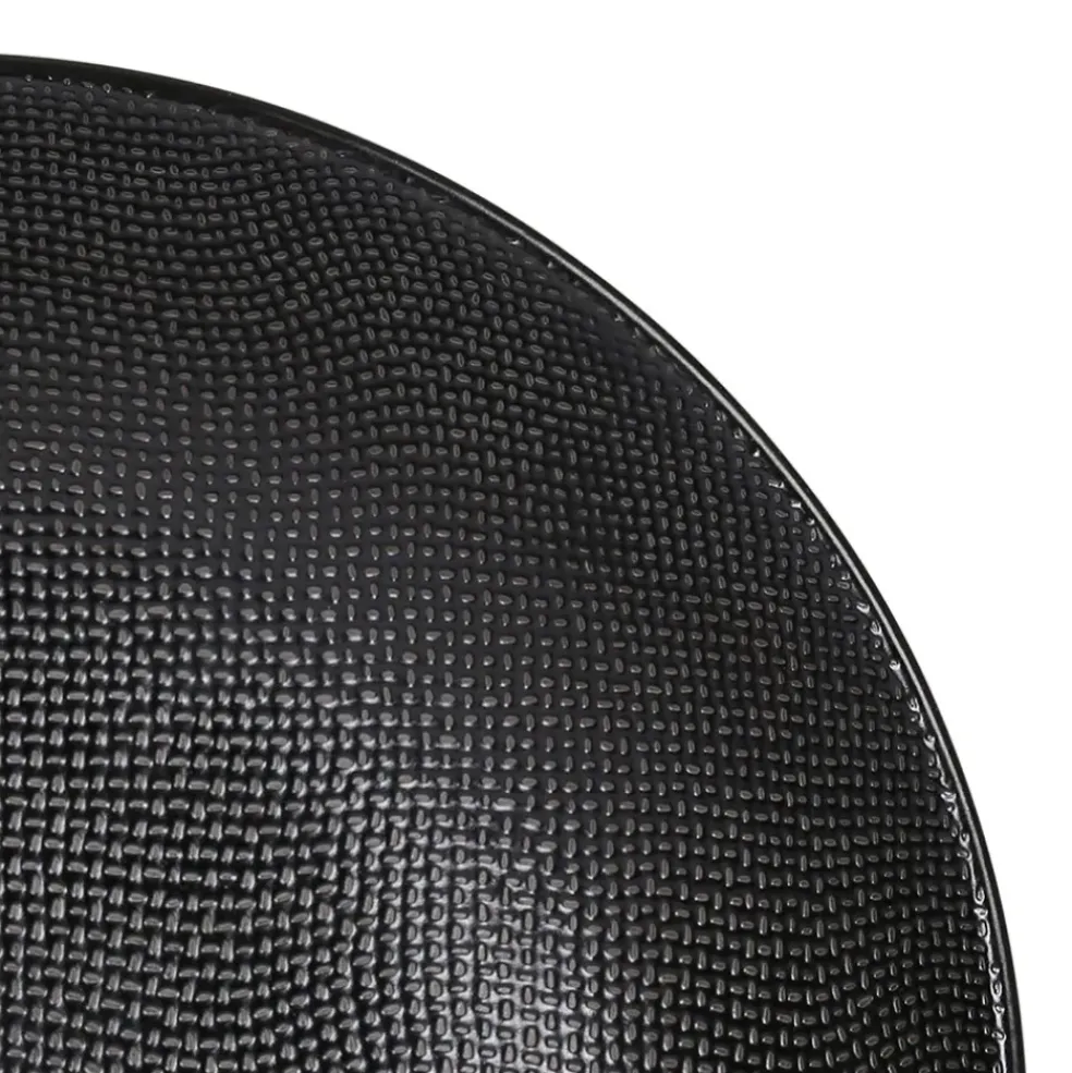 Assiette calotte en grès noir d25cm - Vesuvio