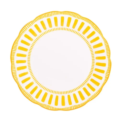 Assiette calotte en porcelaine jaune d22cm - Napoli