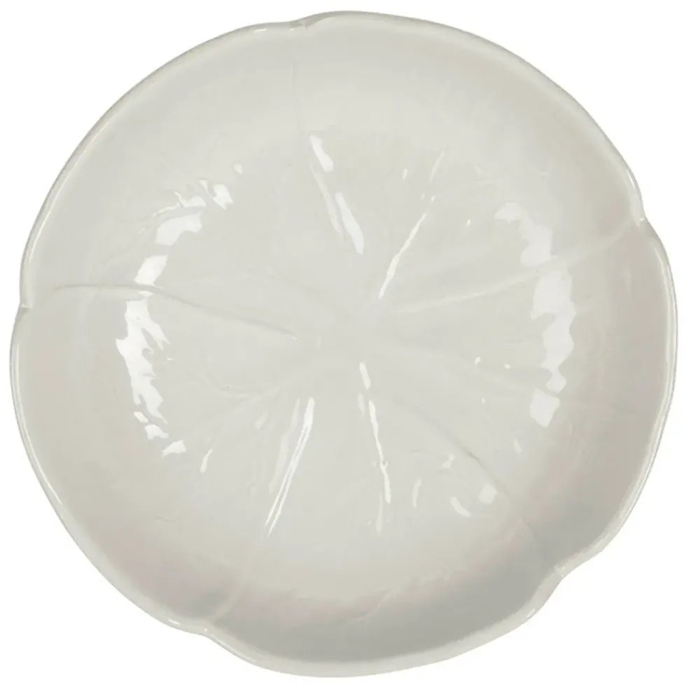Assiette creuse chou en grès blanc d20cm