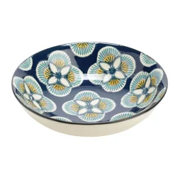 Assiette creuse en grès bleu d19cm - imany