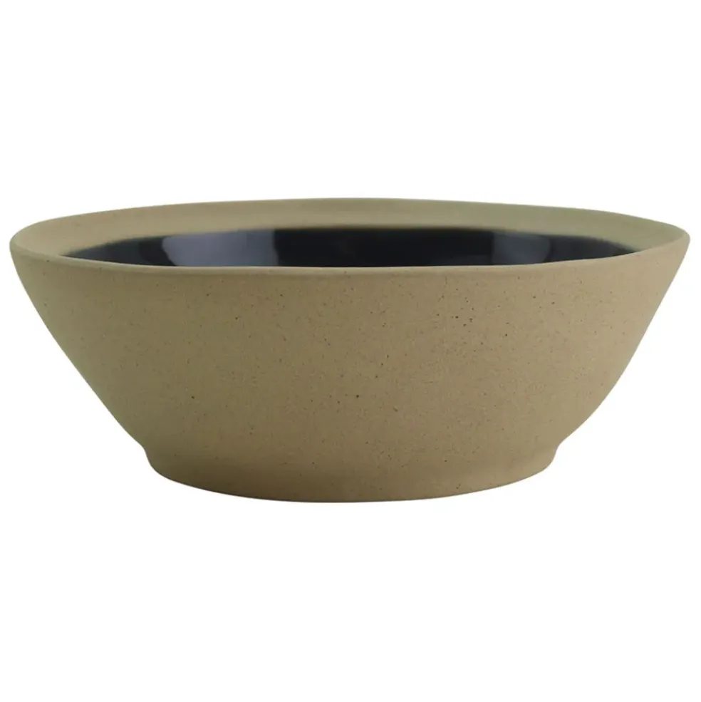 Assiette creuse en grès bleu marine d18cm - Jade