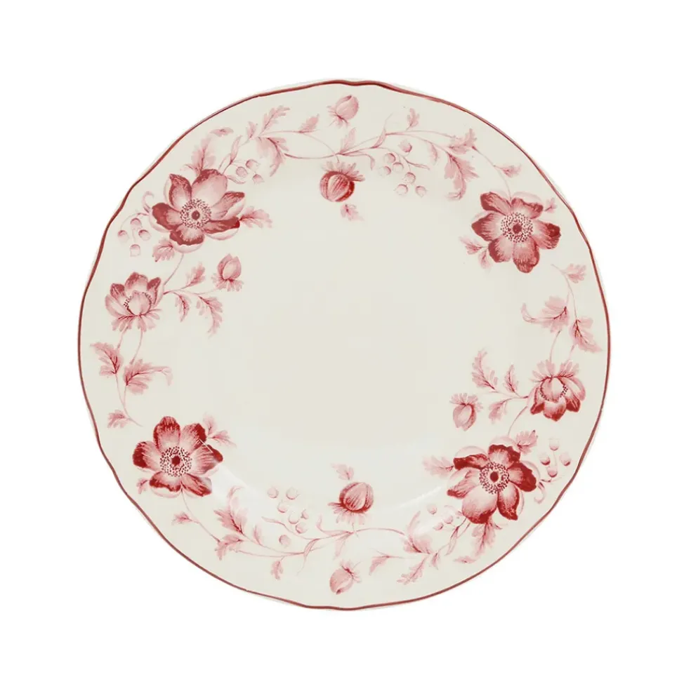 Assiette de dessert en faïence rouge d20cm - Margaux