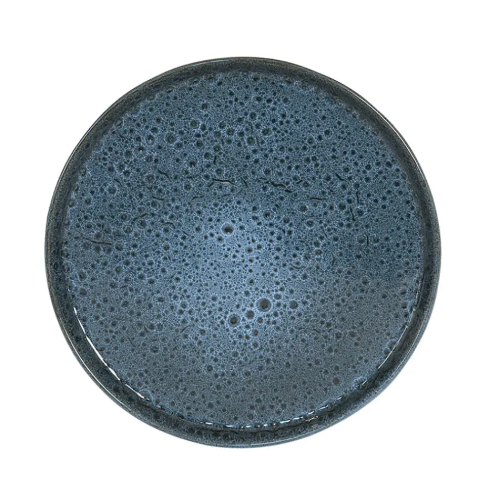 Assiette de dessert en grès bleu d20.5cm - Abysses