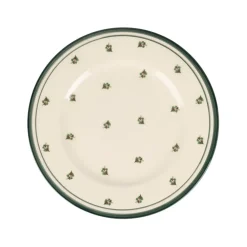 Assiette dessert en faïence vert foncé d22cm - Leonie