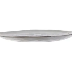 Assiette galet en grès gris d27.5cm - au gres du temps