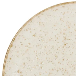 Assiette plate beige d27.5cm en faience - lisere