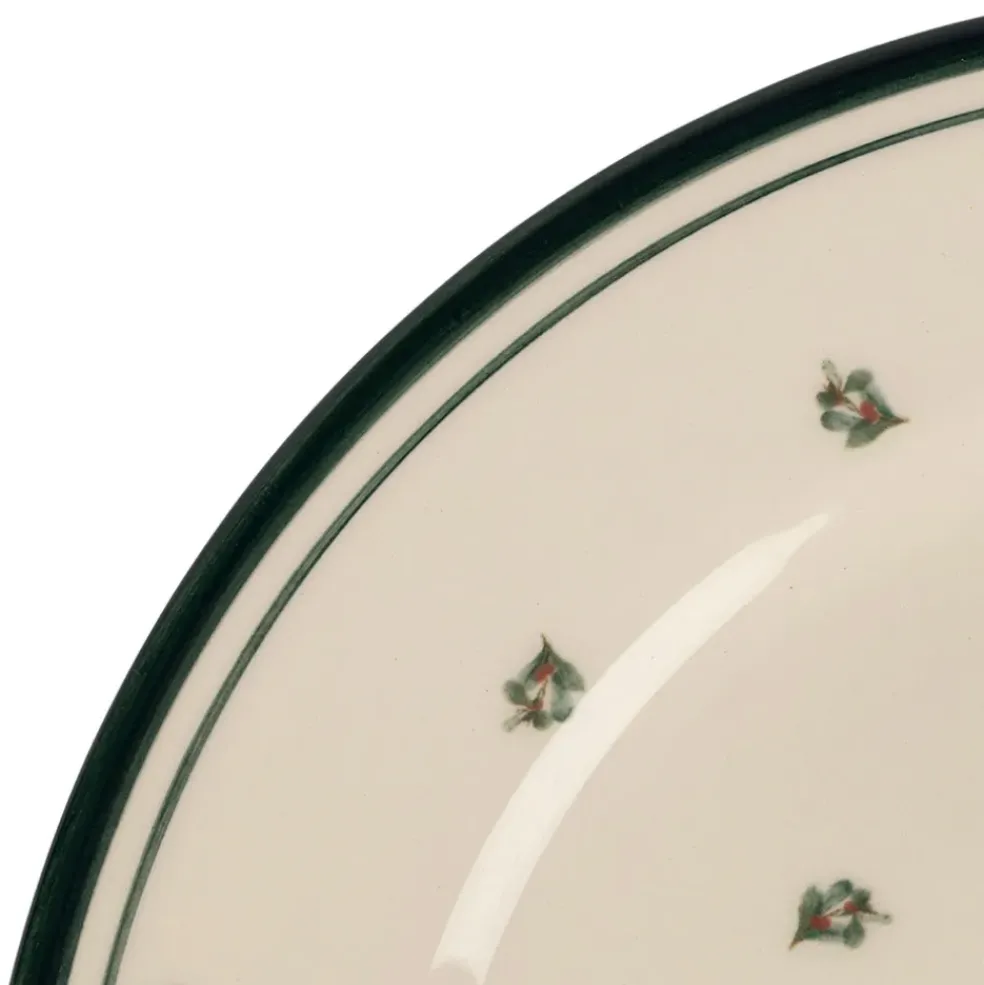 Assiette plate en faïence vert foncé d27cm - Leonie