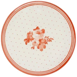 Assiette plate en faIence rouge antique d26cm - josephine