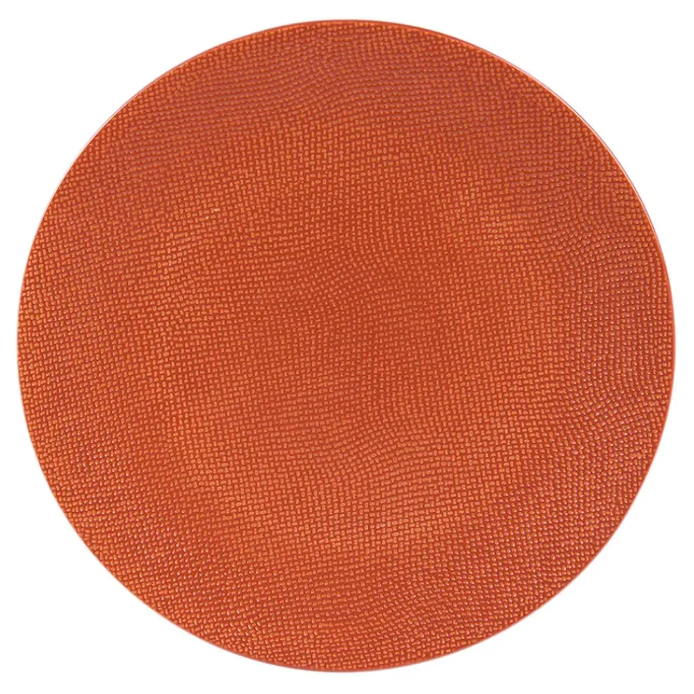 Assiette plate en gres terracotta d27cm - vesuvio