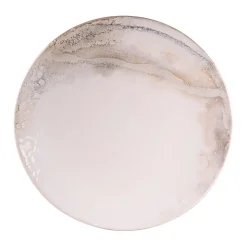 Assiette plate en grès blanc d27cm - mojave