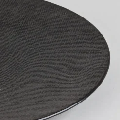 Assiette plate en grès noir d27cm - Vesuvio