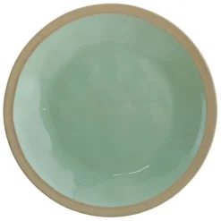 Assiette plate en grès vert d'eau d28cm - Jade