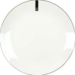 Assiette plate en porcelaine lisere doré d26cm