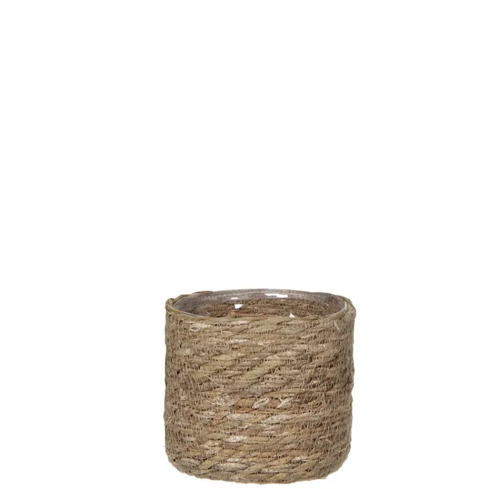 Atlantic panier marron - h14xd14cm
