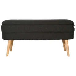 Banc coffre bouclette anthracite - Eleonor