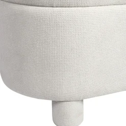 Banc coffre en tissu écru - Tessia