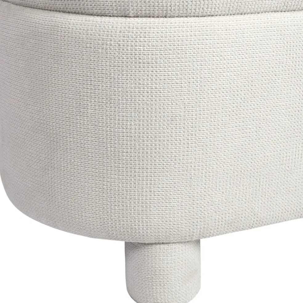 Banc coffre en tissu écru - Tessia