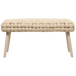 Banc naturel en tissu et pin - Element
