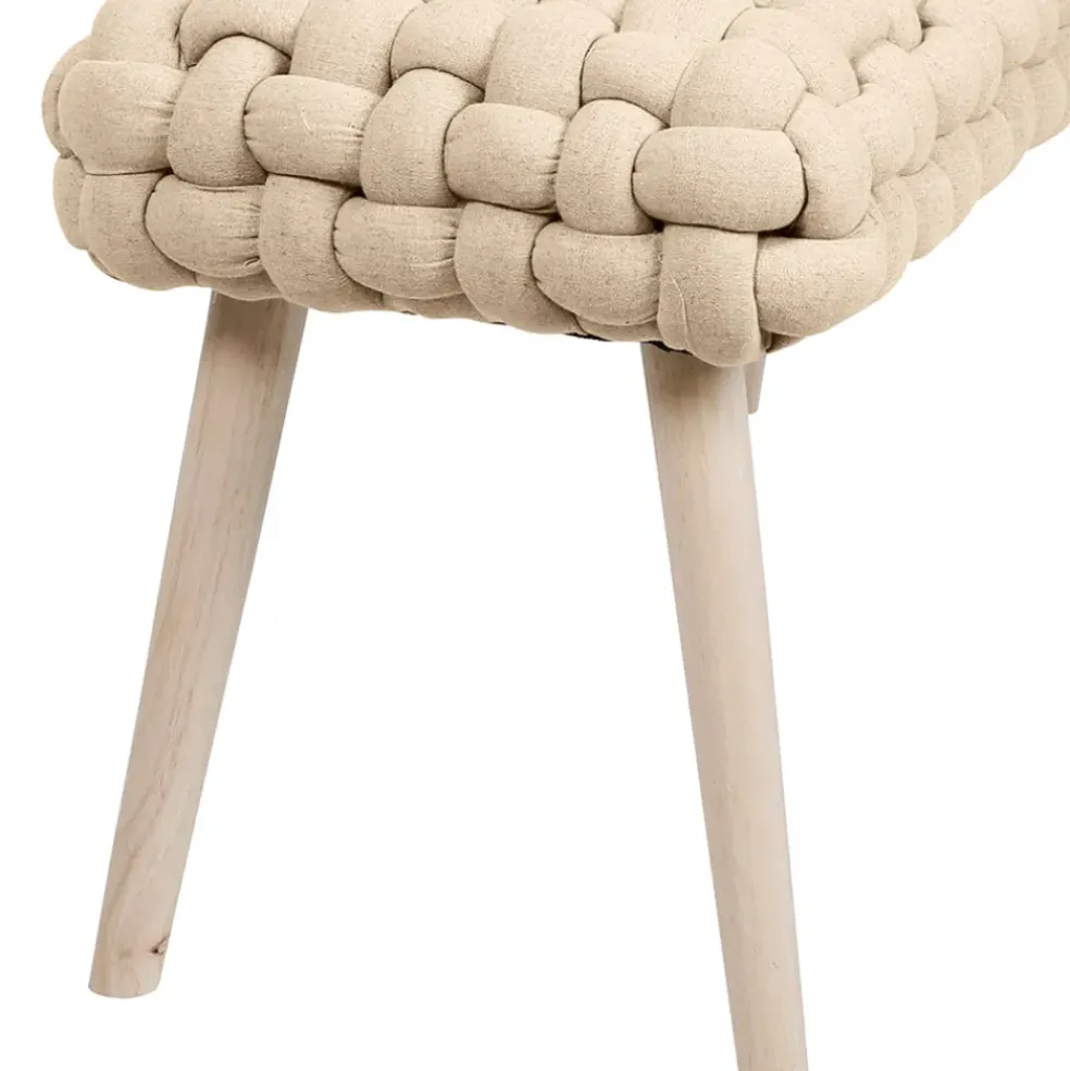 Banc naturel en tissu et pin - Element