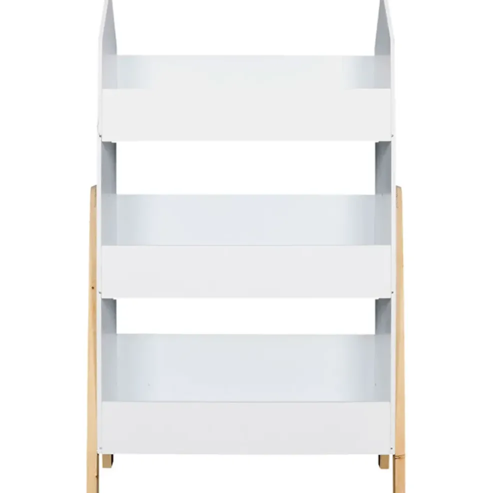 Bibliotheque gabriel blanc en pin