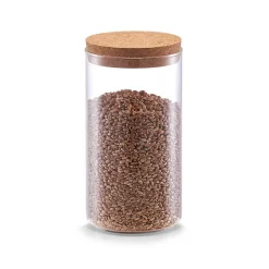 Bocal verre avec couvercle en liege 1.1l