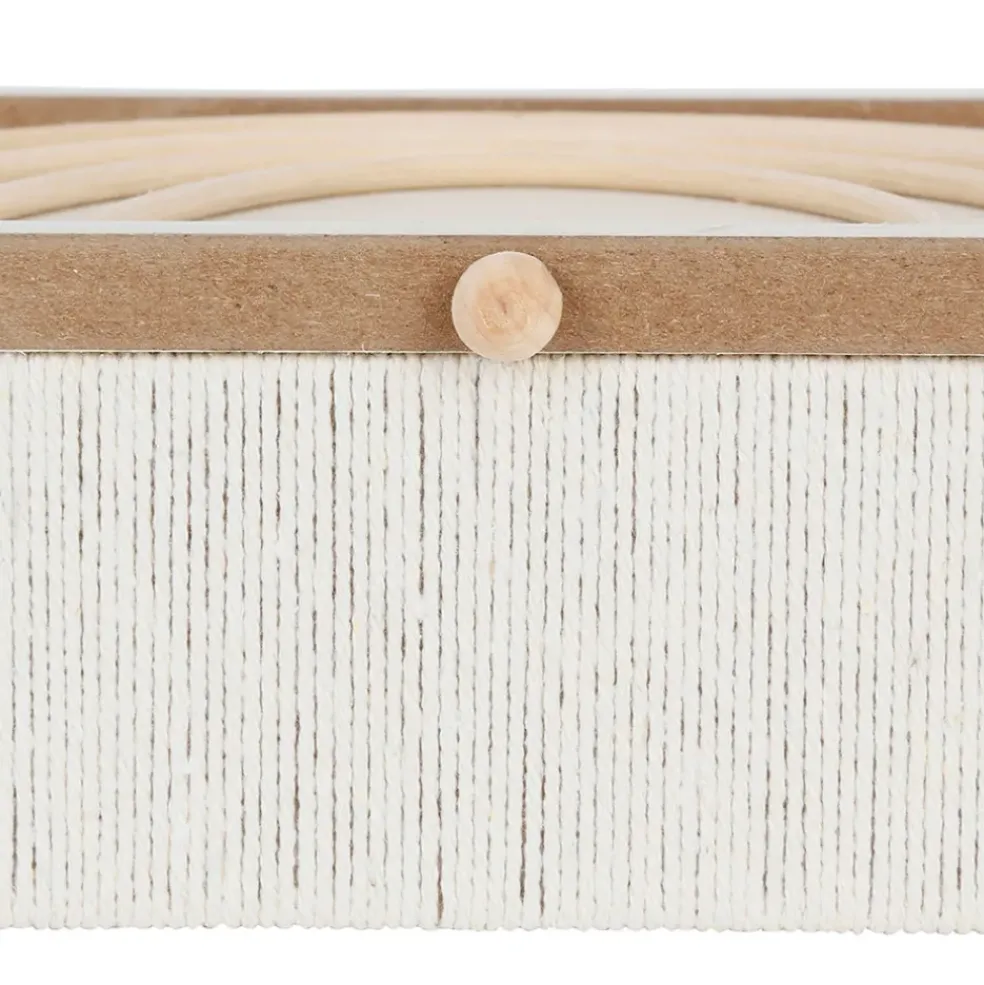 Boite avec couvercle en rotin naturel - blue sand