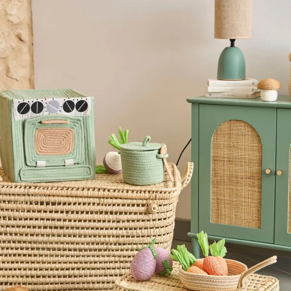 Boîte rangement four en coton vert d'eau - Sweetdream