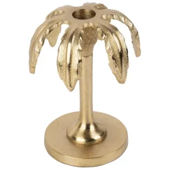 Bougeoir en aluminium doré d10xh15cm - Tropic Étoile