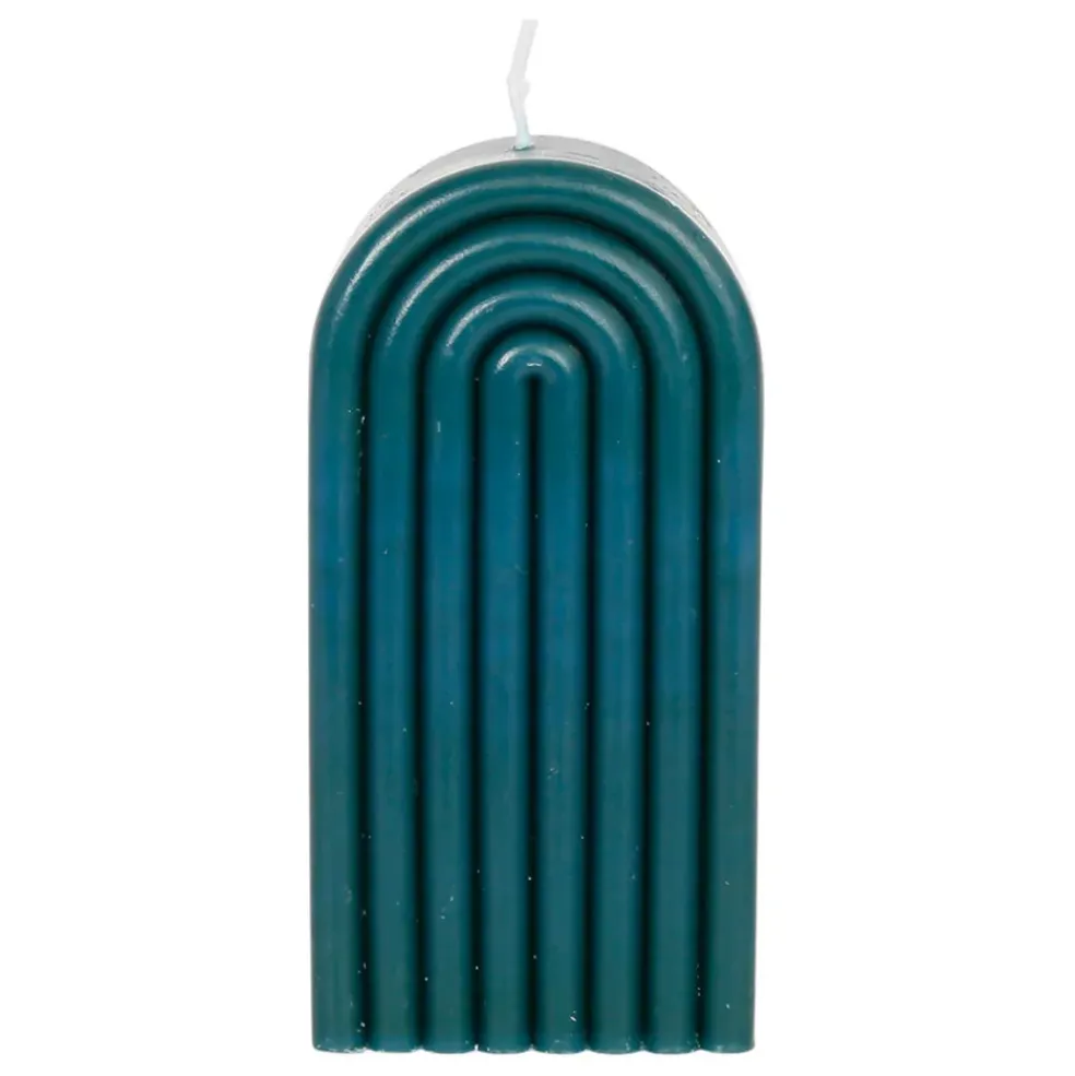 Bougie en paraffine et verre vert foncé - Funny