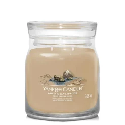 Bougie jarre parfumée Ambre et bois de santal 65h