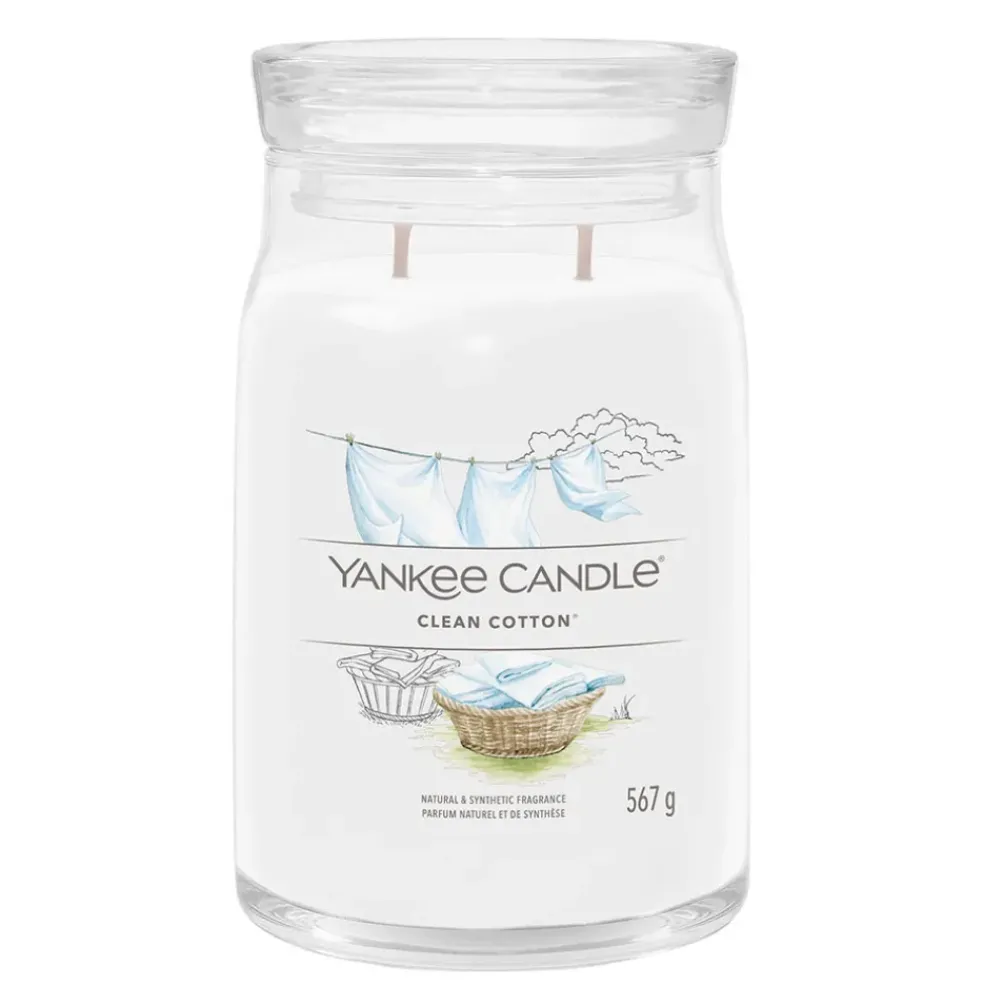 Bougie jarre parfumée Coton frais 100h