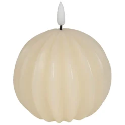 Bougie led boule ivoire h12cm