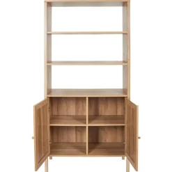 Buffet haut en bois avec 3 niveaux H163cm - Baia