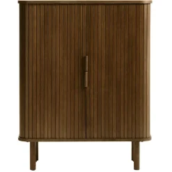 Buffet placage chêne foncé 3 étagères H113cm - Cavo