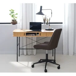 Bureau placage chêne naturel - Nola