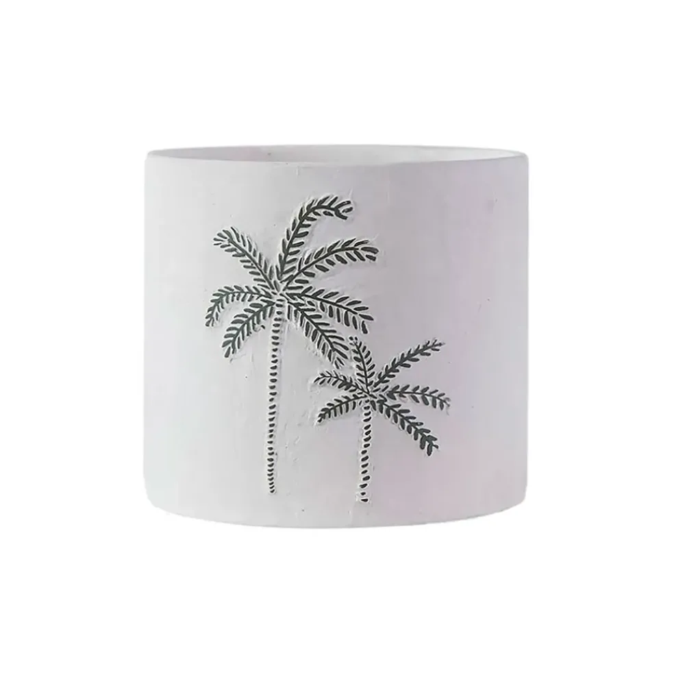 Cache pot en céramique Palmier d13cm