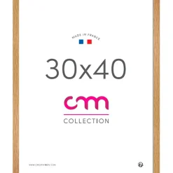 Cadre photo en panneau de bois et verre bois 30x40cm - Lario