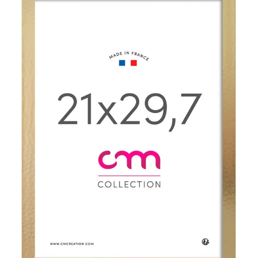 Cadre photo 21x29.7cm croisett champagne mdf verre mdf