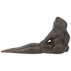 Cale porte lapin en fonte brun