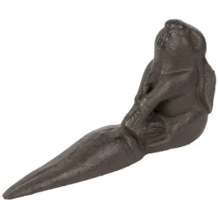 Cale porte lapin en fonte brun