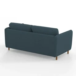 Canapé convertible 2 places Gustave - Tissu Texturé - Crown Moutarde