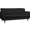 Canapé fixe 2 places AXEL - Tissu Texturé - Crown Black