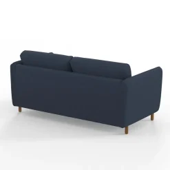 Canapé fixe 4 places Gustave - Velours Texturé - Dany Ecru